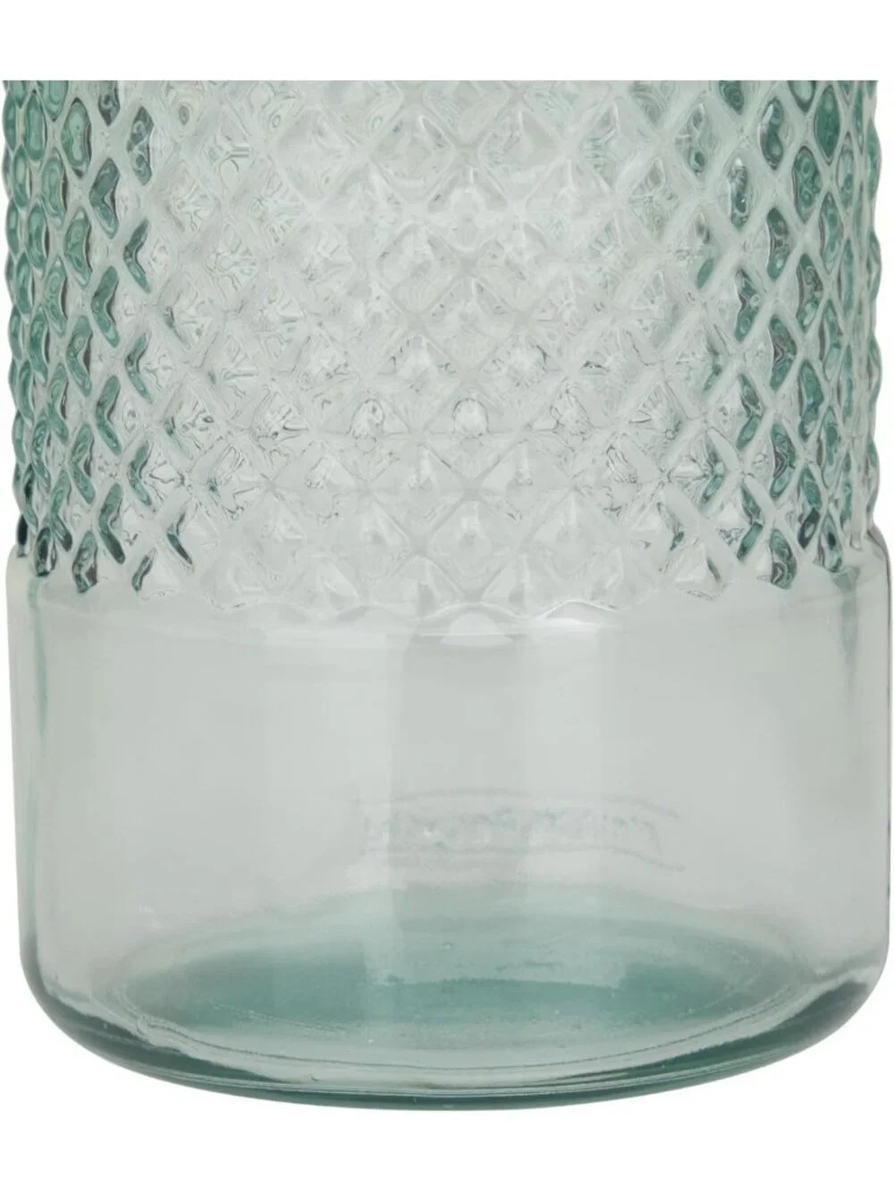 Recycled Glass Decorative Vase & Keepsake Box - Spanish Style, 6x6x11, Blue